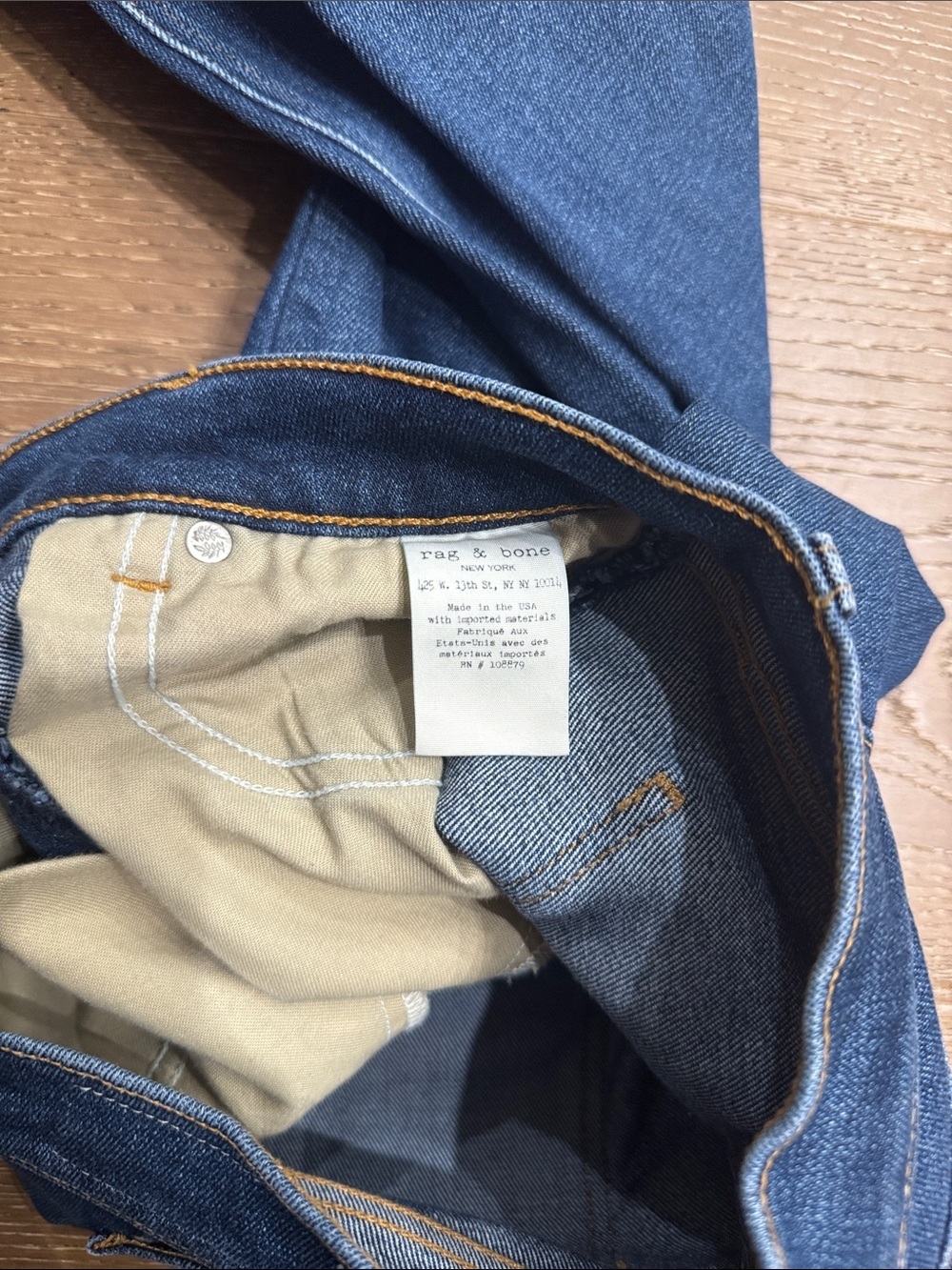 Rag & Bone Jeans Highwater Dark Wash Size 25 Stretch Premium Denim - Picture 8 of 8
